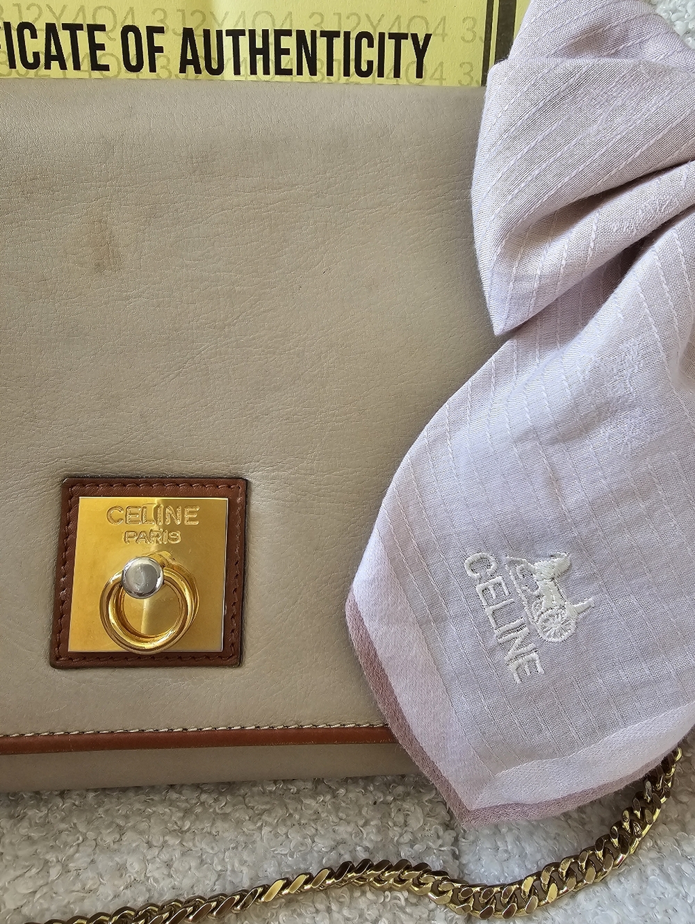 Celine RARE Clutch & Scarf Bow w/COA - Picture 4 of 16